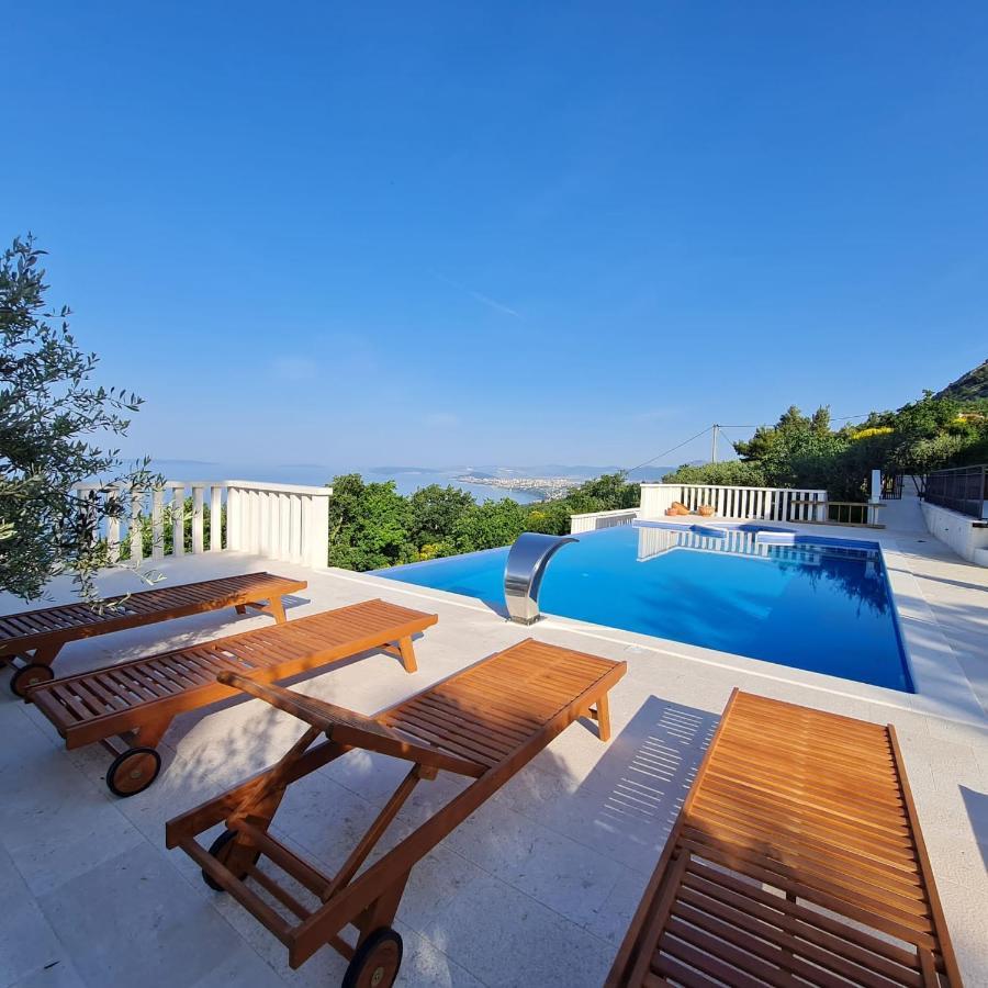 Sea View Luxury Apart Hotel Villa Conte With Swiming Pool And Romantic Spa Podstrana Luaran gambar