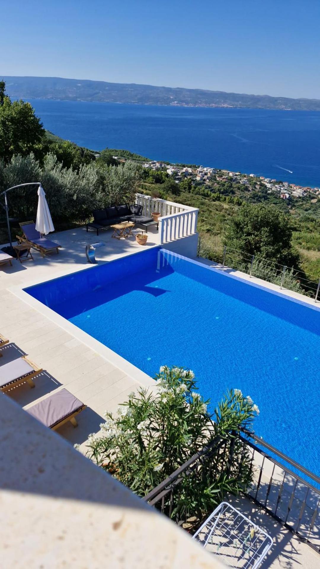 Sea View Luxury Apart Hotel Villa Conte With Swiming Pool And Romantic Spa Podstrana Luaran gambar