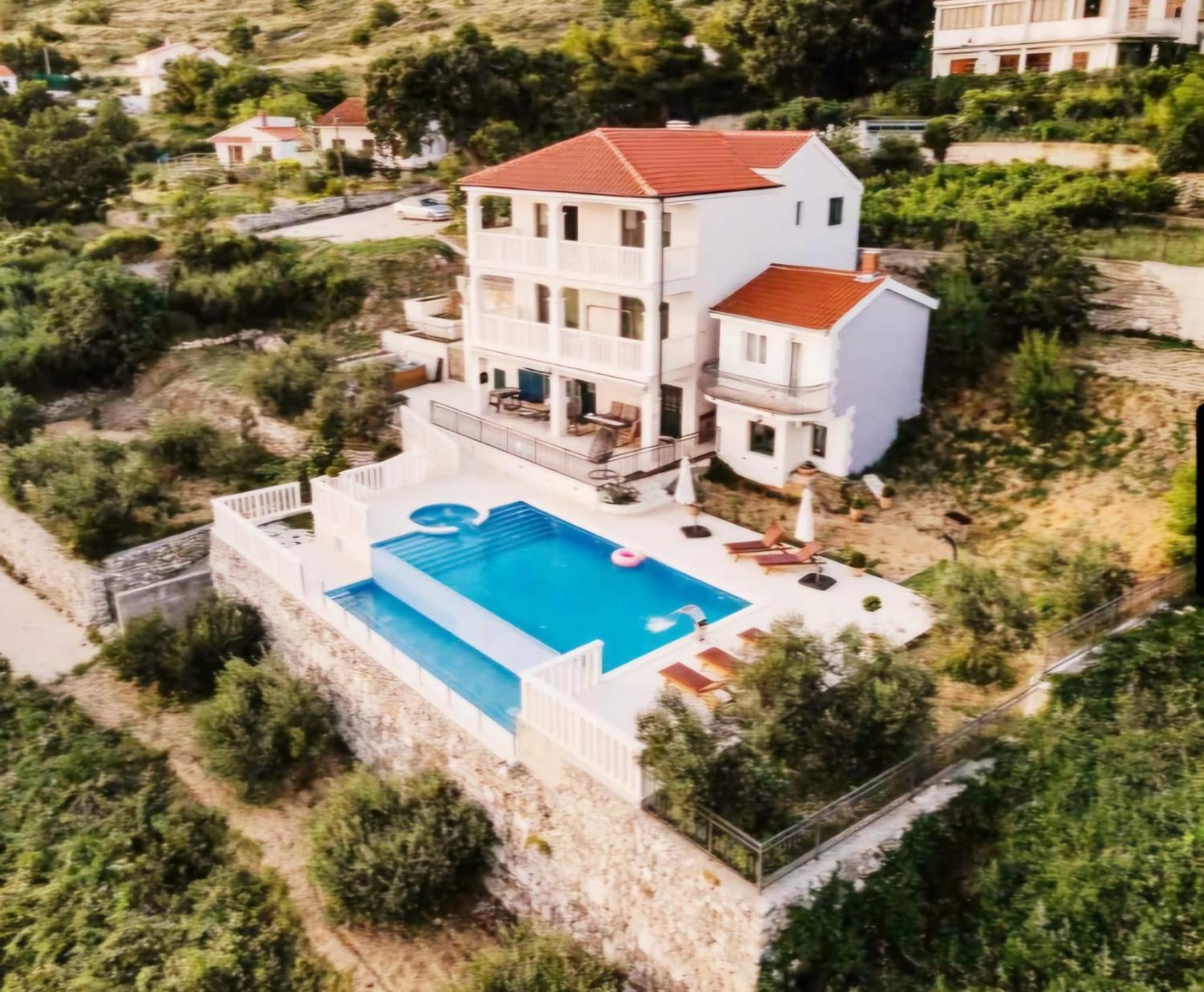 Sea View Luxury Apart Hotel Villa Conte With Swiming Pool And Romantic Spa Podstrana Luaran gambar